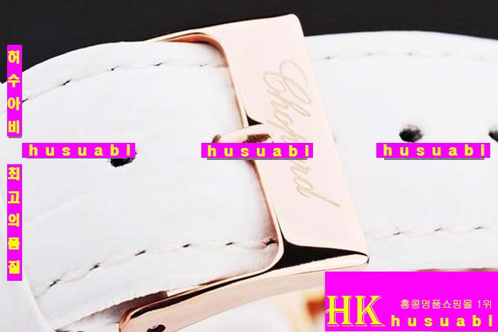 ĵ ڽð Replica Chopard Japanese Quartz MOVEMENT 18k Yellow gold Case Bezel Crown White Bracelet Women. sa-3